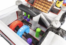 Buy an animal themed inflatable air cushion with a big dog on it for kids