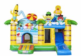Buy inflatable bouncer with slide in summer party theme for children