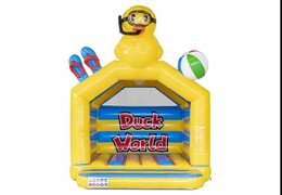 Buy inflatable bouncy castle blue yellow in duck theme for children