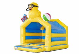 Duck Theme Inflatable Bouncer Blue Yellow For Sale For Kids