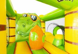 Buy compact inflatable bouncer in dino theme including slide for children
