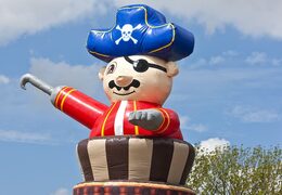 Bestel opblaasbare klimtoren attractie in thema Piraat voor kids bij JB Inflatables