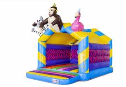 Order standard inflatable bouncy castle in animal party theme with 3d animals on it