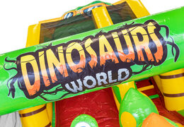 Buy inflatable slide with bouncy castle section in dino theme for children