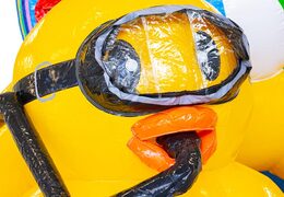buy inflatable air cushion in duck world theme with slide for children