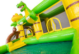 Buy large inflatable bouncy castle in Dino theme for children. Order inflatables online at JB Inflatables America