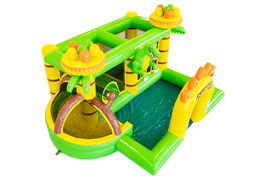 Order Inflatable Dino bouncy castle with prints for children. Buy bouncy castles online at JB Inflatables America