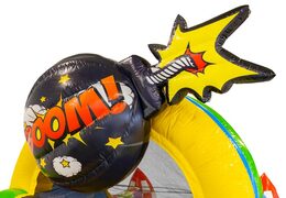 Buy 13m inflatable obstacle course in Comic theme for kids. Order inflatable obstacle courses now online at JB Inflatables America