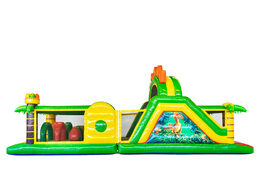 Order 13 meters bouncy castle in theme Dino for kids. Buy inflatables with obstacle courses now online at JB Inflatables America