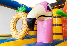 Buy inflatable Multi Slide Caribbean bouncy castle with slide for kids. Order inflatable bouncy castles now online at JB Inflatables America