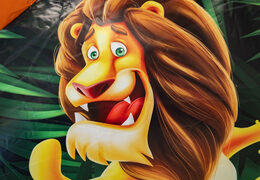 Order inflatable Multiplay bouncy castle with slide in theme Lion for children. Buy inflatable bouncy castles online at JB Inflatables America