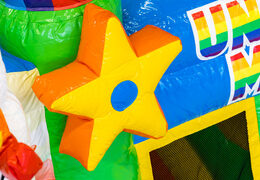 Buy Multiplay Unicorn bouncy castle with slide for your children. Order inflatable bouncy castles online now at JB Inflatables America