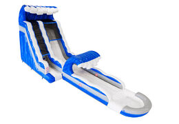 Buy inflatable water slide in blue, white, silver