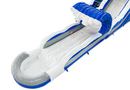 Order inflatable water slide with bath in blue, white, silver