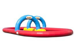 Bouncy castle in race track shape