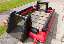 Buy sporty inflatable black red table football with unique boarding.