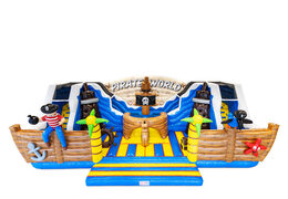Buy the front of Slideworld pirate bounce house online