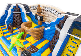 Inside of the Slideworld pirate bounce castle