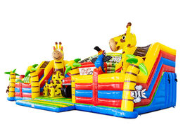 Order blue bouncy castle slide side online