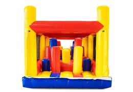 Modular obstacle course with pillars and crawl hole