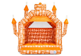 Standard Bouncy Castle Orange Brick Castle theme for sale at JB in Meppel