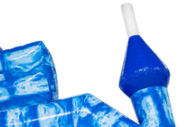Blue turret of Standard Blue Brick Bouncy Castle