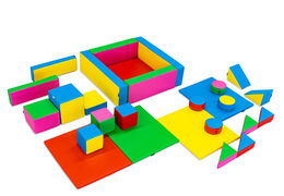 Softplay set XL Standard theme colorful blocks to play with