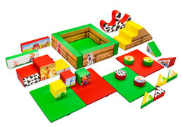 XXL Farm-themed Softplay Set with Colorful Blocks to Play