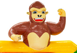 3D figure on the Double Slide inflatable castle in Safari Gorilla theme