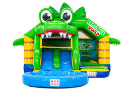 Buy Double Slide Slide Combo Crocodile-themed inflatable at JB