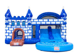 Multiplay Double Slide bouncy castle with two slides in castle theme