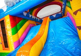 Buy blue yellow orange slide of inflatable Multiplay double slide at JB