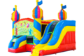 Bounce house party theme with slide