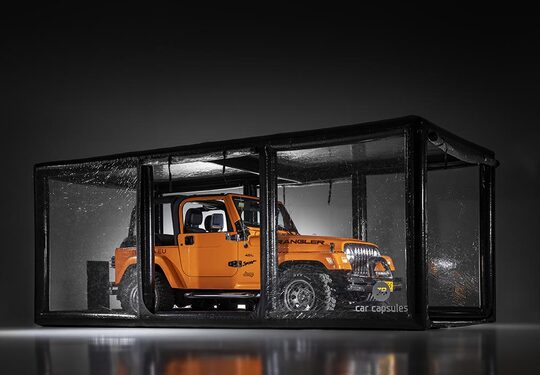 Inflatable car capsule to store your vehicles