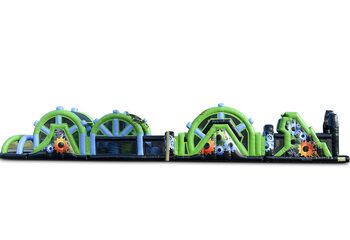 Buy Giga obstacle course 30m long in the colors black and green for both young and old. Order inflatable obstacle courses now online at JB Inflatables America