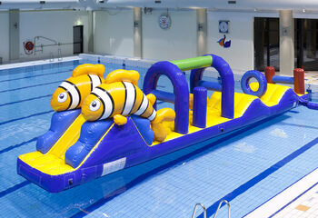 Inflatable clownfish adventure run 12 meter long obstacle course with challenging obstacle objects for both young and old. Buy inflatable pool games now online at JB Inflatables America