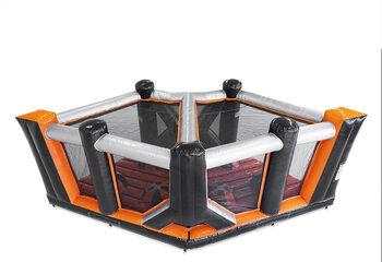 Mega inflatable 40-piece giga modular Ball Hopper Corner assault course for children. Order inflatable obstacle courses online now at JB Inflatables America