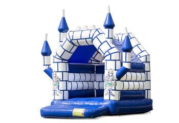 Small indoor bouncy castle in theme castle for children for sale. Available at JB Inflatables America online