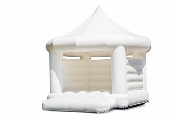 Buy a standard carousel wedding pillow bouncy castle in white for children. Order bouncy castles online at JB Inflatables America