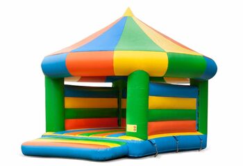Buy a carousel bounce houses in a standard theme for children. Order bouncy castles online at JB Inflatables America