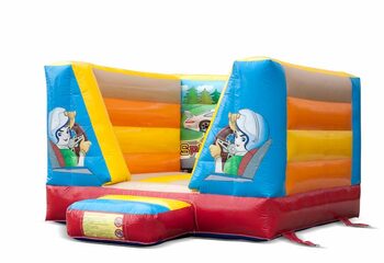 Buy a small inflatable bounce house in car theme for kids. Order bounce houses now at JB Inflatables America online