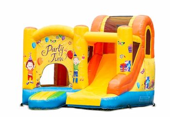 Buy inflatable bounce house in party theme with slide for children. Order inflatable bounce houses online at JB Inflatables America