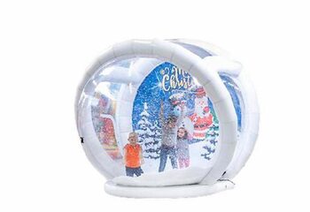 Order a unique airtight inflatable snow globe XL for both young and old. Buy inflatable winter attractions online now at JB Inflatables America
