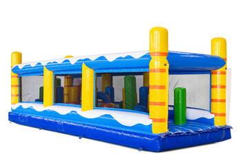 Pillar Dodger obstacle course module in surf theme