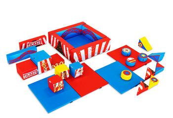 Softplay set XL Rollercoaster theme colorful blocks to play with