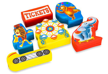 Softplay theme set rollercoaster images animals