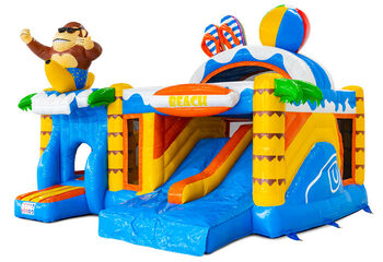 Buy Multiplay inflatable castle online with 3D figures and slide.