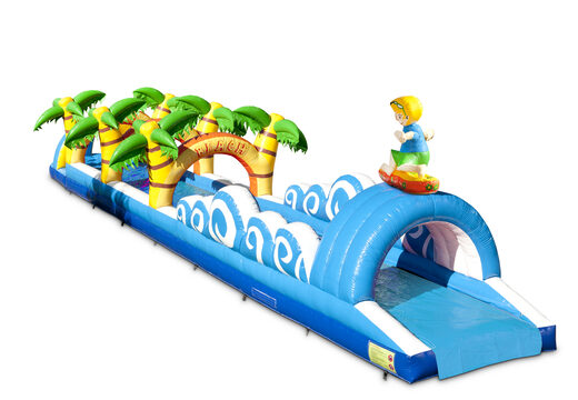 Order an inflatable 18 meter belly slide in a beach theme for your kids. Buy inflatable belly slides now online at JB Inflatables America