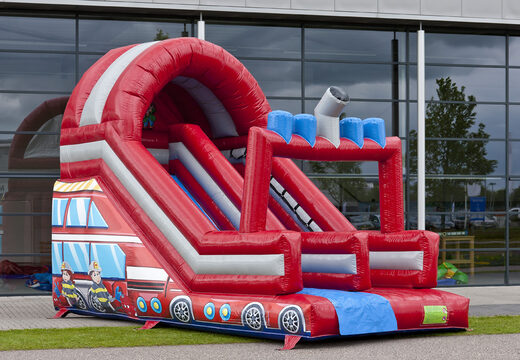 Opblaasbare glijbaan brandweer