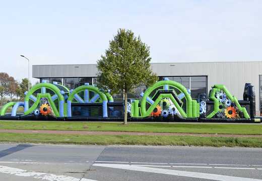 Buy a 30 meter mega obstacle course in the colors black and green for both young and old. Order inflatable obstacle courses now online at JB Inflatables America